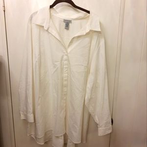 Catherines White Button Down Blouse